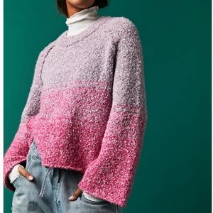 Free People Cocoon Dip Dye Pink Sweater S